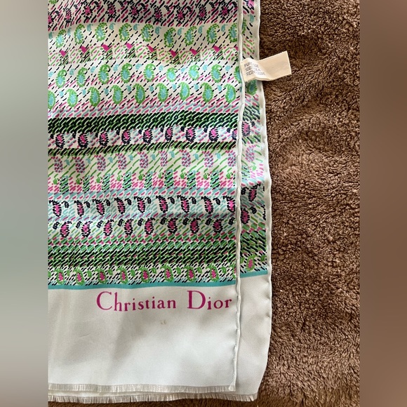 Vintage Christian Dior Silk Scarf - Picture 2 of 10